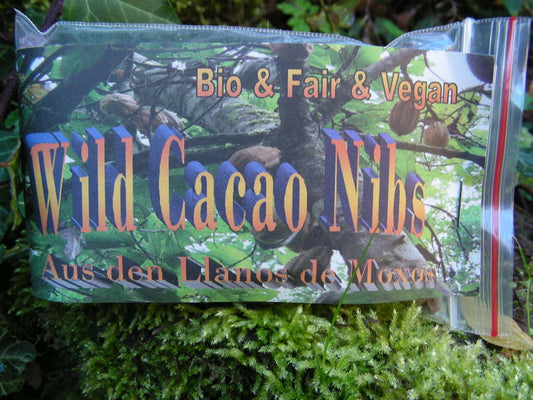 Vegane Kakaonibs aus Wildkakao, bio, 100% Kakao
